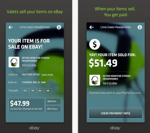 „eBay“ paleis „iOS“ programą, vadinamą „eBay Valet“, kuri parduos jūsų daiktus jums „ebayvalet“