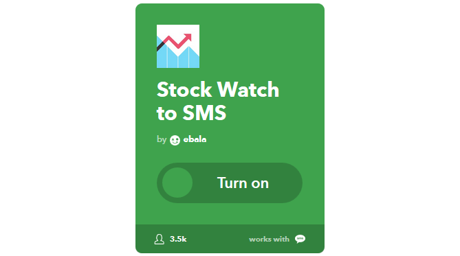 Svarbiausias IFTTT vadovas: naudokite galingiausią žiniatinklio įrankį kaip „Pro 17IFTTT StockWatchToText“