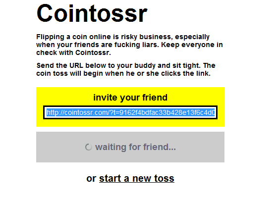 „Cointossr: Toss A Coin Online cointossr1“