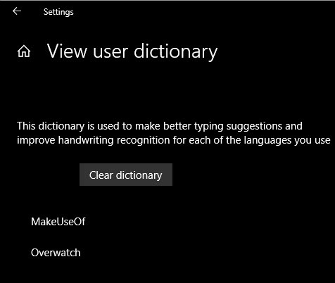 „Windows-User-Dictionary“ - išvalyti