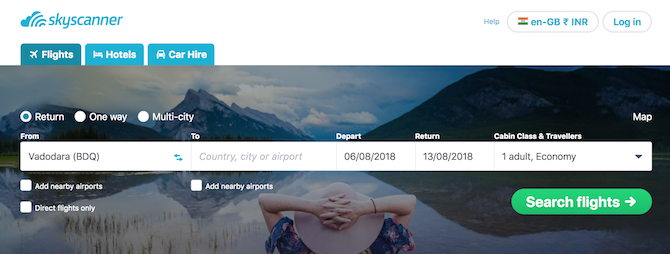 Ši naudinga svetainė vadinama „Skyscanner“