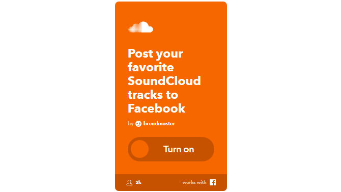Svarbiausias IFTTT vadovas: naudokite galingiausią žiniatinklio įrankį, kaip „Pro 39IFTTT SoundcloudLIkesToFB“