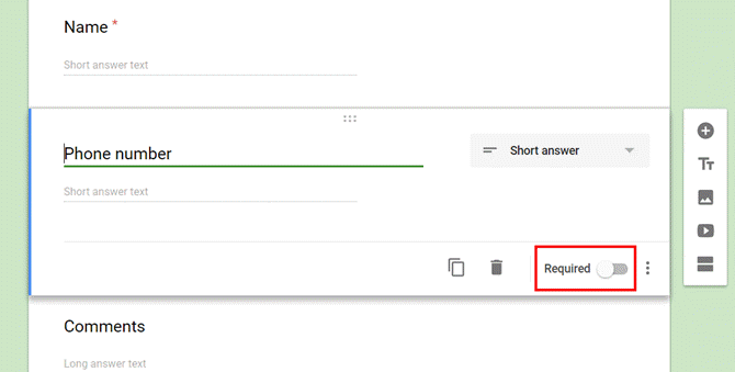 „Google“ skaičiuoklės, kontaktinė forma