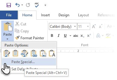 „Microsoft Word“ įklijuokite specialųjį pelės mygtuką