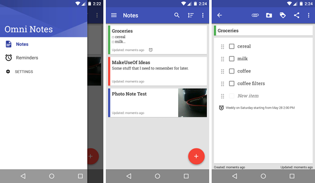 „Android-note-app-omni-notes“