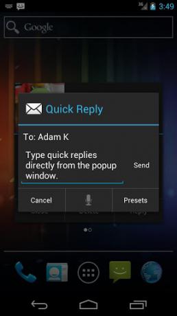 sms iššokanti „Android“ programa,