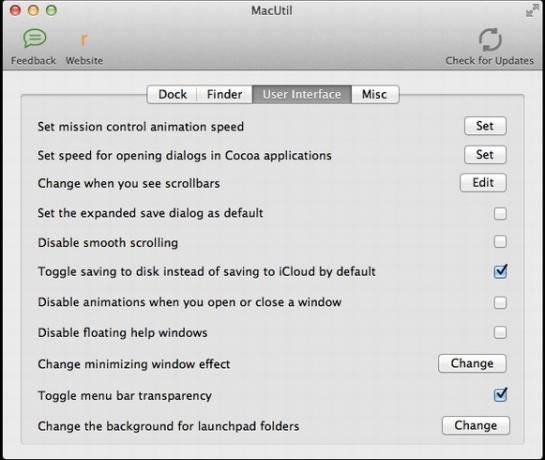 „MacUtil“: lengvai pritaikykite „Mac OS X“ funkcijas iš paprasto meniu [Mac OS X]