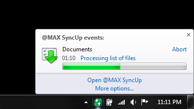 Automatiškai sukurkite „Windows“ failų atsargines kopijas, sinchronizuokite ir atkurkite naudodami „@MAX SyncUp“ [Apdovanojimai] programos dėklą