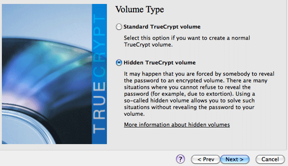 Kaip sukurti paslėptą skaidinį naudojant TrueCrypt 7 3 paslėptą tūrį