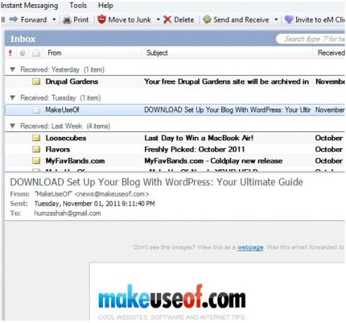 eMClient: darbalaukio programa, skirta el. laiškų tvarkymui ir pokalbiams su draugais [Windows] Instant2