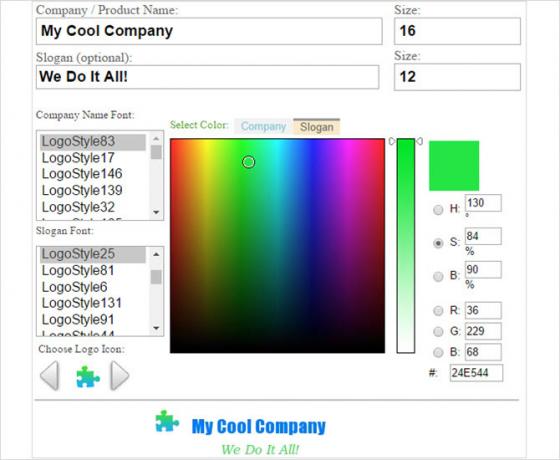 „Logomaker“ chromo programa