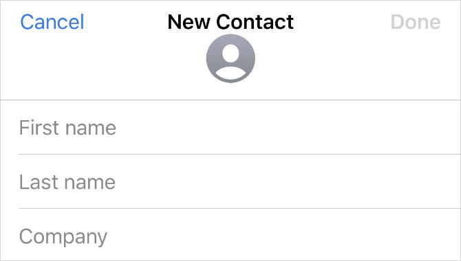 Naujas kontaktų puslapis „iPhone“