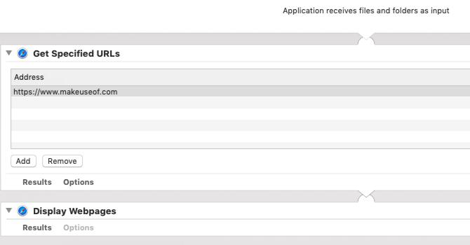 „Automator“ programa paleidžia tinklalapius „Mac“