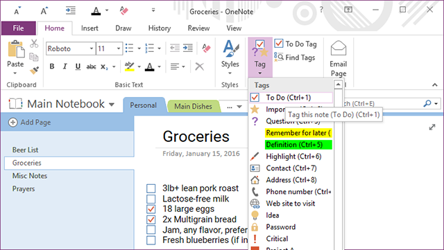 onenote-feature-custom-tags