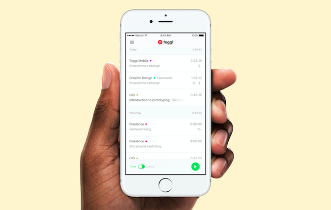 4 geriausios laiko stebėjimo programos, skirtos „iPhone Toggl“ laiko stebėjimui 670x425