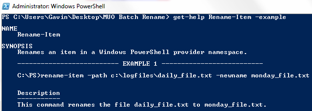 „PowerShell“ pervardyti pavyzdžiai