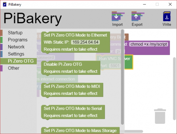 „MakeUseOf Linux PiBakery Pi Zero OTG“ režimas