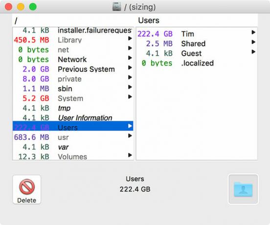 3 nemokamos programos, skirtos „Mac“ standžiojo disko vietos analizei ir apžiūrai - „omnidisksweeper“