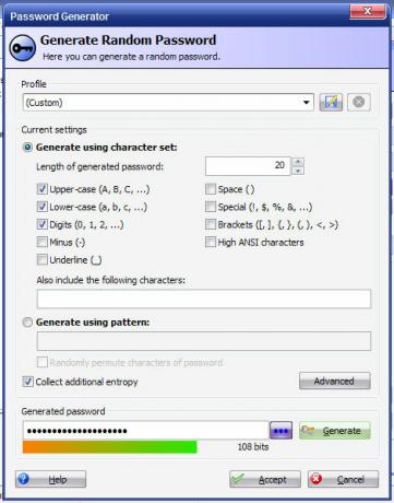 keepass generuoti