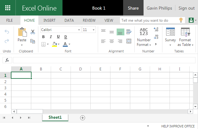 „Excel Online“