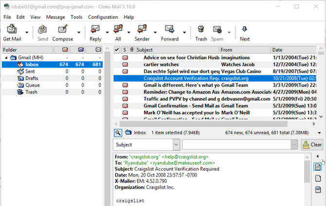 skirtingi būdai patikrinti gmail