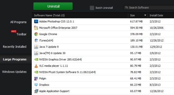 Kaip pašalinti programas iš „Windows 8“ „IOBit Uninstaller Batch“ - Pašalinkite „Windows Portable“