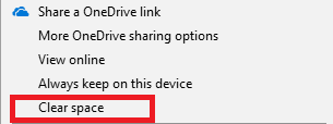 Kaip pašalinti vietines „OneDrive“ failų kopijas neištrynus jų, „onedrive“ yra laisvos vietos