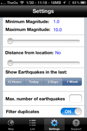 „Quake Spotter“ - paprastas naudoti būdas stebėti žemės drebėjimus [„iOS“, mokamos programos nemokamai] „QuakeSpotter05“