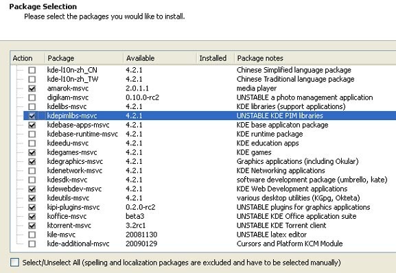 kde-paketas