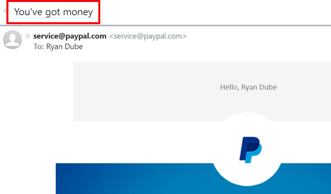 paypal el. pašto pranešimas