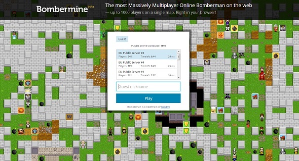 Bomberman žaidimas internete