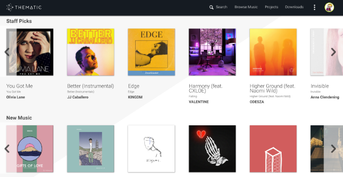 „Thematic“ turi nemokamą muziką, kurią profesionalūs muzikantai gali naudoti „YouTube“