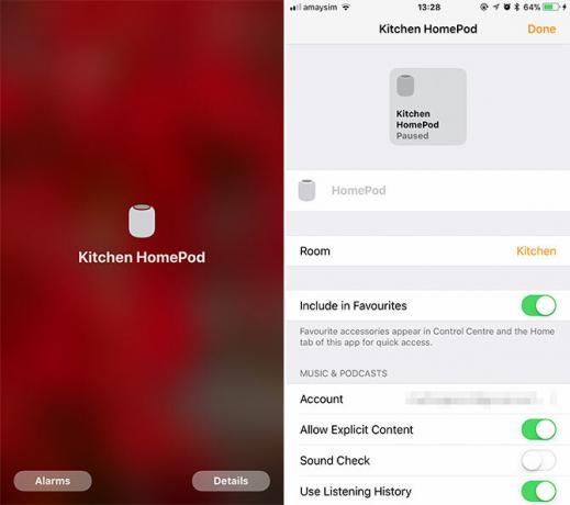 „HomePod“ nustatymai