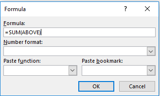 Kaip greitai sudėti eilutes lentelės „Microsoft Word“ žodžio formulėje