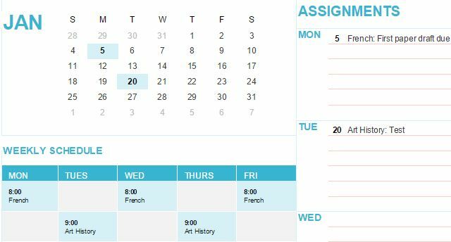 „Office Online“ kalendoriaus šablonas