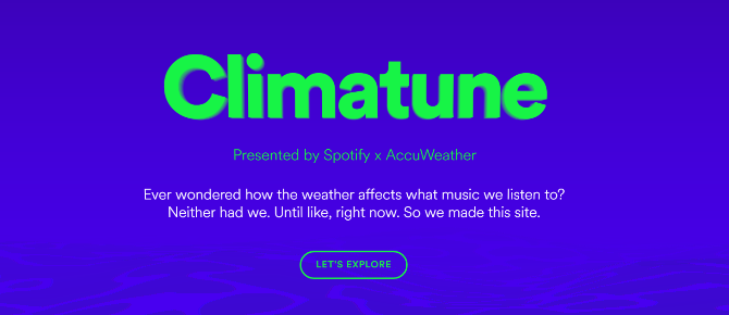 „Spotify“ dabar rodo muziką pagal „Weather Climatune“ nustato „Accuweather“ muzikos grojaraštį