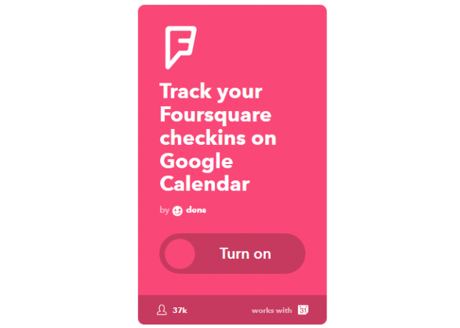 Svarbiausias IFTTT vadovas: naudokite galingiausią žiniatinklio įrankį, kaip „Pro 11IFTTT FoursquareToGoogleCal“