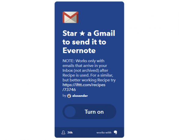 Svarbiausias IFTTT vadovas: naudokite galingiausią žiniatinklio įrankį, kaip „Pro 5IFTTT StarGmailEvernote“