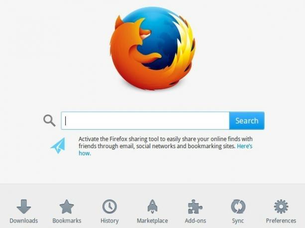 „Firefox“ - numatytasis pagrindinis puslapis