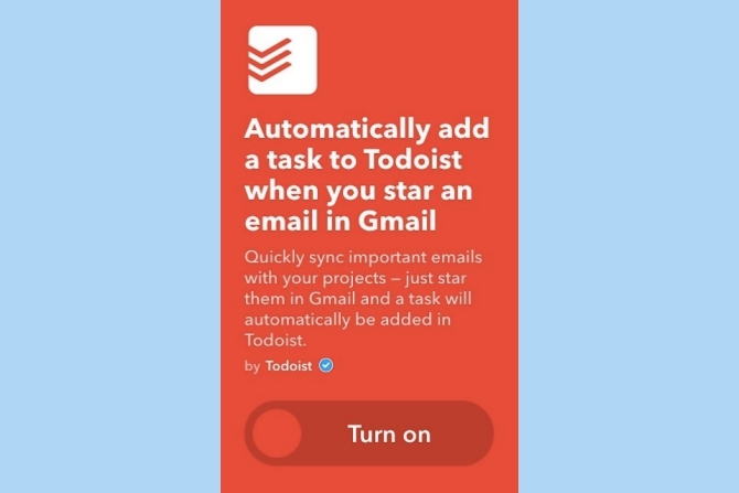 ifttt gmail todoist užduotys