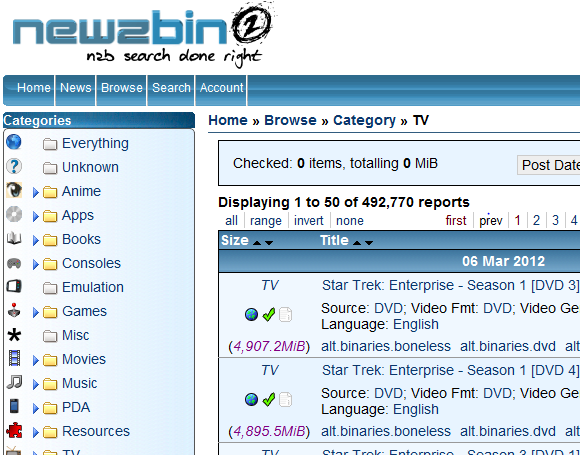 „Usenet newzbin“ naudojimo vadovas