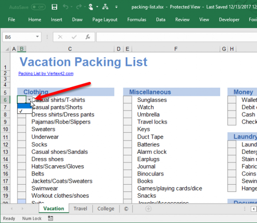 „Excel“ sąrašų tipai, kad būtų lengviau įvesti duomenis