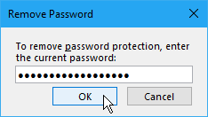 Pašalinkite slaptažodžio dialogo langą „OneNote 2016“