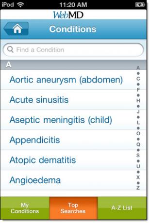 „webmd“ programos „ipad“