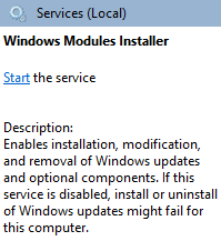 „Windows Module Installer Service“