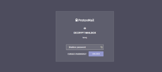 „ProtonMail“ pašto dėžutės iššifravimo raktas