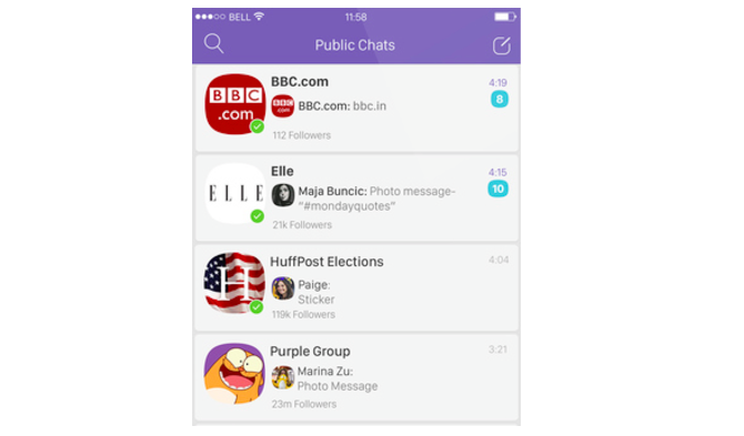 Viber vieši pokalbiai