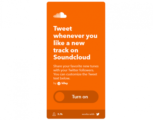 Pagrindinis „IFTTT“ vadovas: naudokite galingiausią žiniatinklio įrankį, kaip „Pro 45IFTTT SoundCloudToTwitter“