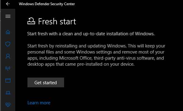 „Windows Defender“ nauja pradžia