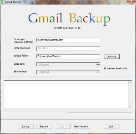 atsarginės „Gmail“ paskyros žinutės